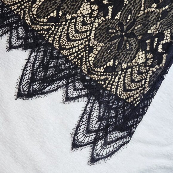 Love FIRE Black Lace Halter Dress – Keyhole Back, Scalloped Hem – Size M – NWOT - Picture 8 of 15